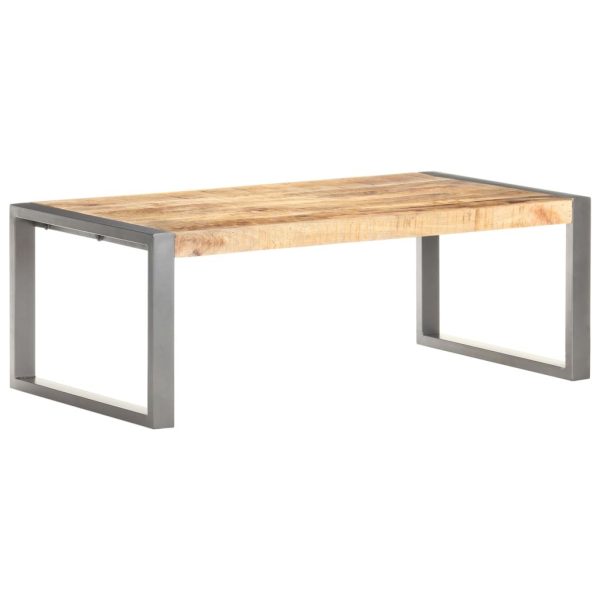 Coffee Table 110x60x40 cm Solid Wood with Sheesham Finish – Grey