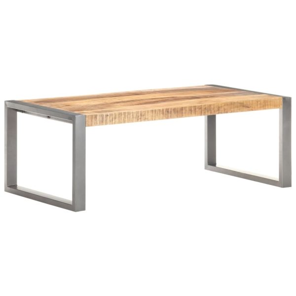 Coffee Table 110x60x40 cm Solid Wood with Sheesham Finish – Grey