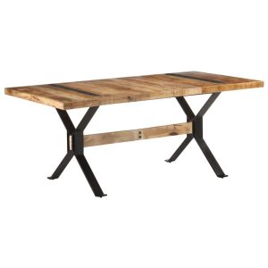 Dining Table – 180x90x76 cm, Rough Mango Wood