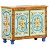 Hand Painted Sideboard 70x35x60 cm Solid Mango Wood – MULTICOLOUR