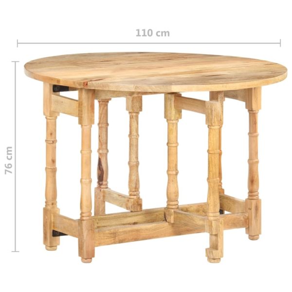 Dining Table Round 110×76 cm Solid Mango Wood