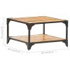 Coffee Table 60x60x35 cm – Solid Mango Wood