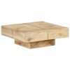 Coffee Table 80x80x28 cm – Solid Mango Wood