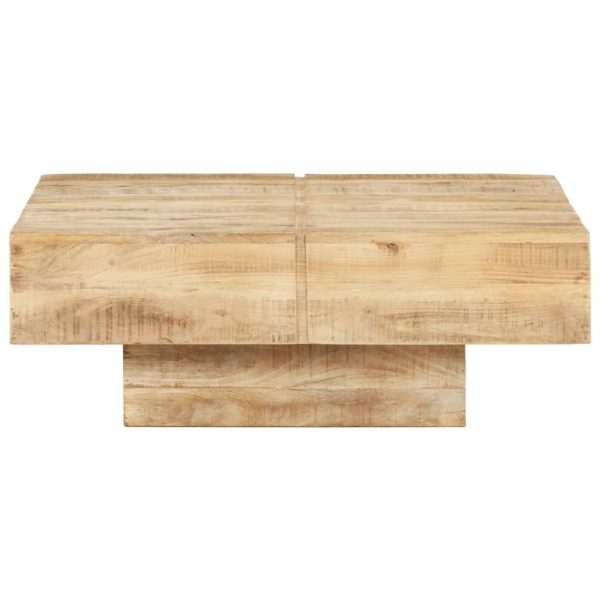 Coffee Table 80x80x28 cm – Solid Mango Wood