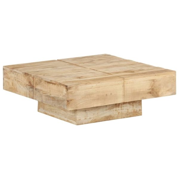 Coffee Table 80x80x28 cm – Solid Mango Wood