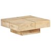 Coffee Table 80x80x28 cm – Solid Mango Wood