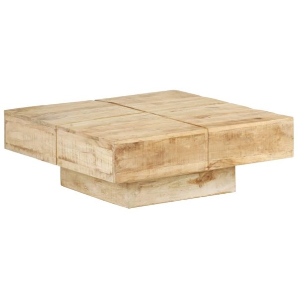 Coffee Table 80x80x28 cm – Solid Mango Wood