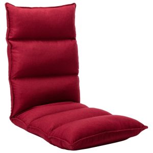 Folding Floor Chair Fabric – Wine Red
