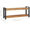 Bench 120 cm Solid Teak Wood – Black