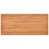 Desk Solid Teak Wood – 100x45x75 cm, Black