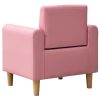 Children Sofa Faux Leather – Pink