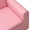 Children Sofa Faux Leather – Pink