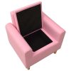 Children Sofa Faux Leather – Pink