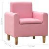 Children Sofa Faux Leather – Pink