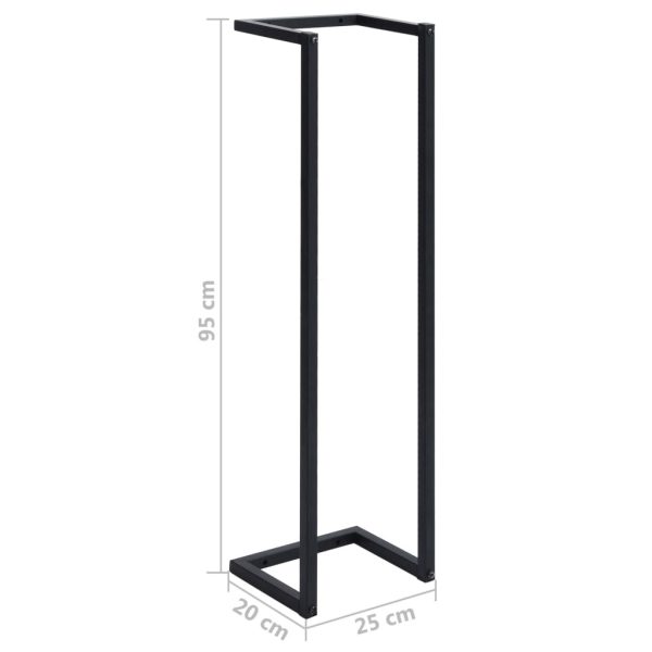 Towel Rack Iron – 25x20x95 cm, Black