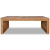 Coffee Table Erosion Solid Teak Wood 110x60x38 cm