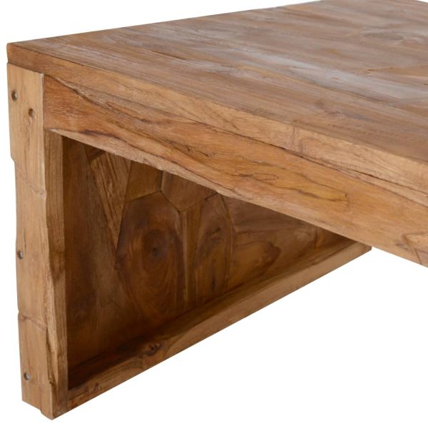 Coffee Table Erosion Solid Teak Wood 110x60x38 cm