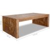 Coffee Table Erosion Solid Teak Wood 110x60x38 cm