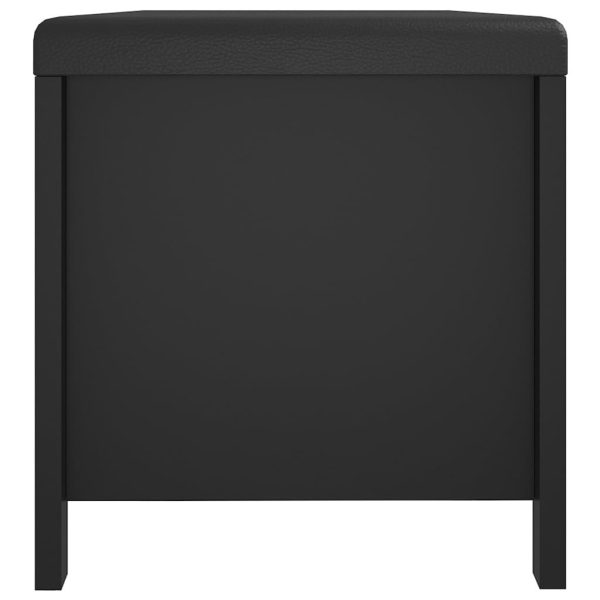 Storage Box with Cushion Black 105x40x45 cm Chipboard