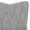 Relaxing Chair Fabric – Light Grey, Without Footrest