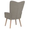 Relaxing Chair Velvet – Light Grey, Without Footrest