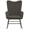 Rocking Chair Velvet – Dark Grey, Without Footrest