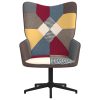 Relaxing Chair Patchwork Fabric – Black, Without Footrest