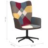 Relaxing Chair Patchwork Fabric – Black, Without Footrest