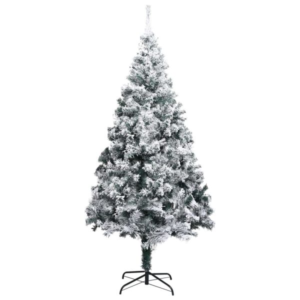 Artificial Christmas Tree with Flocked Snow Green PVC