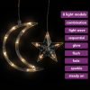 Star and Moon Fairy Lights Remote Control 138 LED Warm White