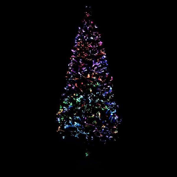 Artificial Christmas Tree with Stand Green Fibre Optic – 240×105 cm