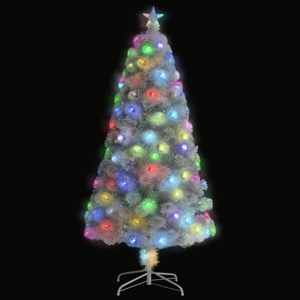 Artificial Christmas Tree with LED Fibre Optic – 64×35 cm, White