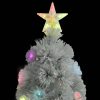 Artificial Christmas Tree with LED Fibre Optic – 64×35 cm, White