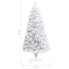 Artificial Christmas Tree with LED Fibre Optic – 64×35 cm, White