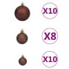 Christmas Ball Set with Peak and 150 LEDs – Gold and Bronze, 120