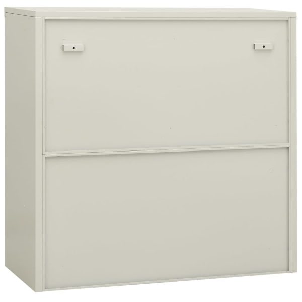 Office Cabinet Steel – 90x40x90 cm, Light Grey