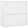 Office Cabinet with Sliding Door 90x40x90 cm Steel – White