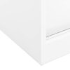 Office Cabinet with Sliding Door 90x40x90 cm Steel – White