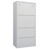 Wardrobe 80x50x180 cm Steel – Light Grey