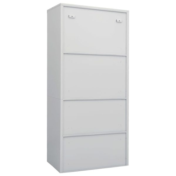 Wardrobe 80x50x180 cm Steel – Light Grey