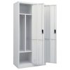 Wardrobe 80x50x180 cm Steel – Light Grey