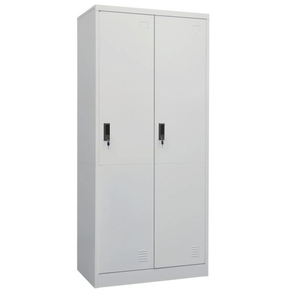 Wardrobe 80x50x180 cm Steel – Light Grey