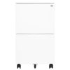 Mobile File Cabinet 39x45x67 cm Steel – White