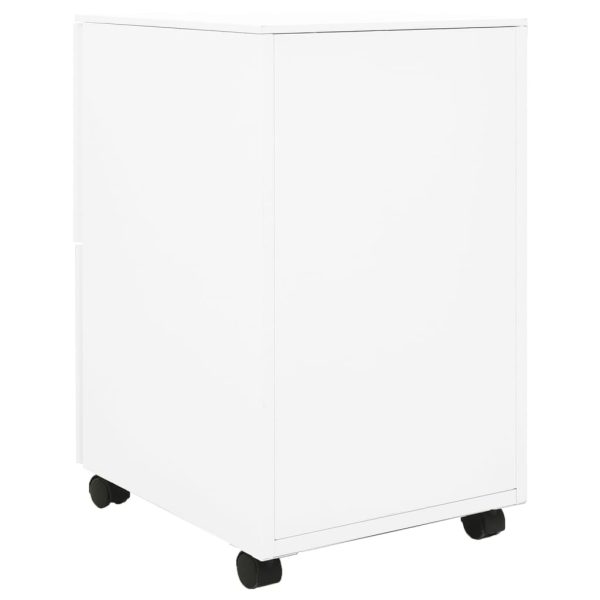 Mobile File Cabinet 39x45x67 cm Steel – White