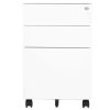 Mobile File Cabinet 39x45x60 cm Steel – White