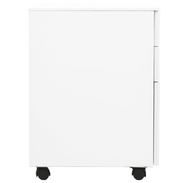 Mobile File Cabinet 39x45x60 cm Steel – White