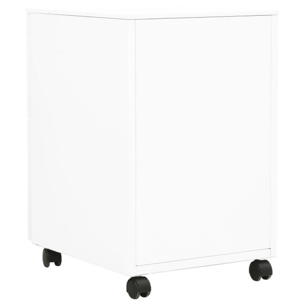 Mobile File Cabinet 39x45x60 cm Steel – White