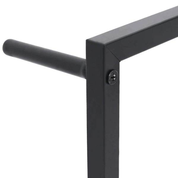 Towel Rack Steel – 45x10x115 cm, Black