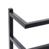 Towel Rack Black Steel – 24x12x48 cm