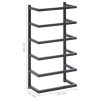 Towel Rack Black Steel – 24x12x48 cm